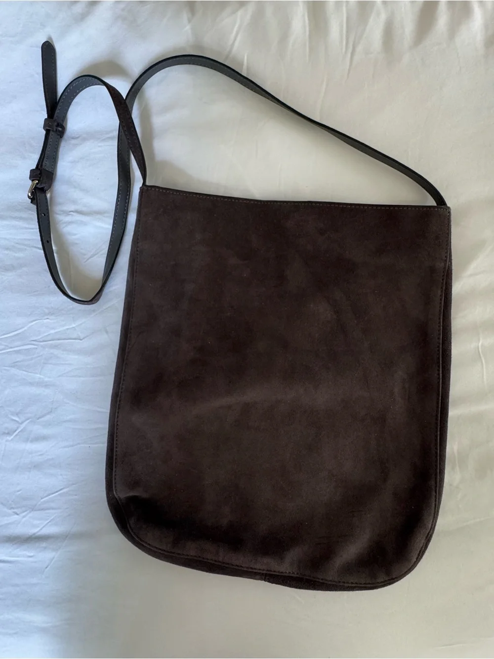 Banana Republic Dark GREY Suede Hobo Crossbody